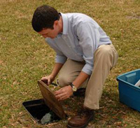 Dr. Ellis beeproofing water meter boxes